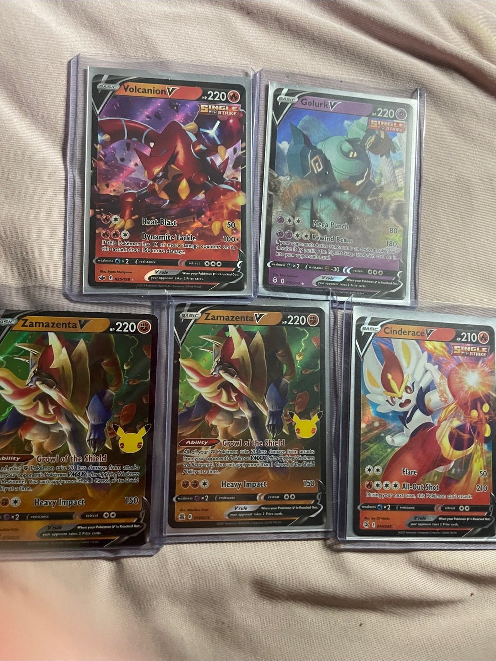 Pokemon Trading Cards - Red, Purple, Green, Blue, Orange